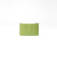Card Case Ines - Pebbled Lime Green